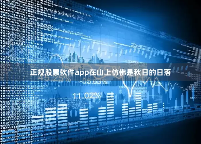 正规股票软件app在山上仿佛是秋日的日落